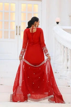 Anveri Women  Kurta Palazzo Set with Dupatta | Embroidered Party Wear Ethnic Suit