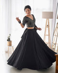 Pure Soft Fox Georgette Fabric Lehenga Set With Huge Flair & Dupatta