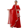 Anveri Women  Kurta Palazzo Set with Dupatta | Embroidered Party Wear Ethnic Suit