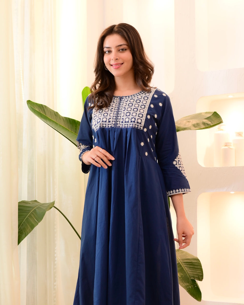 Anveri Textiles Women’s Rayon Embroidered Kurta & Pant Set | Soft Rayon Fabric | Elegant Daily & Festive Wear Suit Set | Wedding | Party  | occation