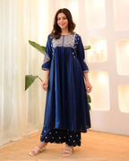 Anveri Textiles Women’s Rayon Embroidered Kurta & Pant Set | Soft Rayon Fabric | Elegant Daily & Festive Wear Suit Set | Wedding | Party  | occation