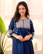 Anveri Textiles Women’s Rayon Embroidered Kurta & Pant Set | Soft Rayon Fabric | Elegant Daily & Festive Wear Suit Set | Wedding | Party  | occation