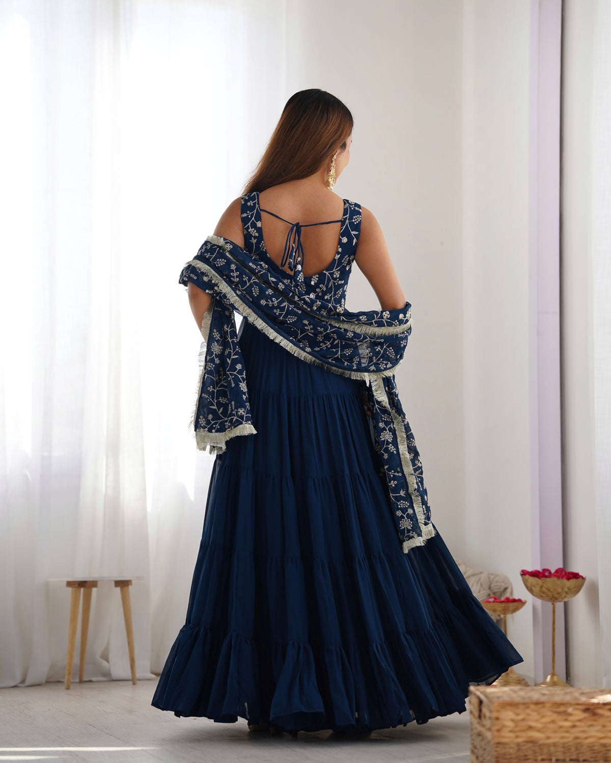 Women’s Embroidered Anarkali Kurta Set with Dupatta | Flared Ethnic Wear for Festive, Wedding & Party Occasions