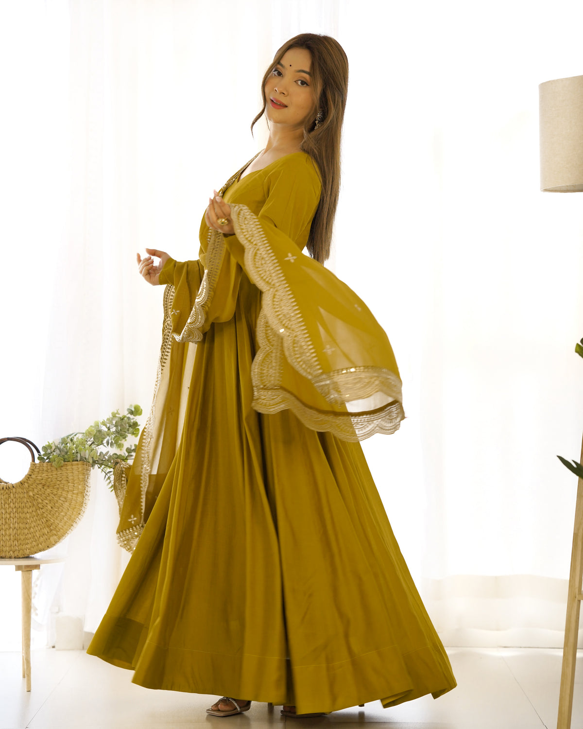 Women’s Embroidered Anarkali Kurta Set with Dupatta | Elegant Ethnic Wear for Festive & Wedding Occasions