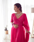 Pure Soft Fox Georgette Fabric Lehenga Set With Huge Flair & Dupatta