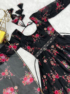 Pure Soft Organza Gown Set With Huge Flair Comes With Dupatta