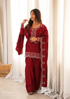 ANVERI TEXTILES Women’s Embroidered Kurta Set with Dupatta | Traditional Ethnic Wear Suit Set for Women | Elegant Festive & Party Wear Outfit