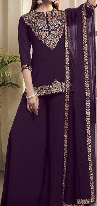 ANVERI Women’s Embroidered Kurta Pant Set with Dupatta | Elegant Ethnic Wear