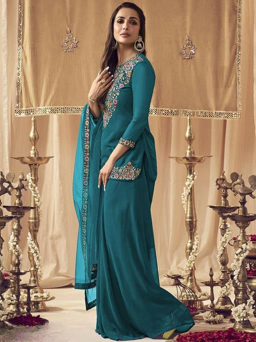 ANVERI Women’s Embroidered Kurta Pant Set with Dupatta | Elegant Ethnic Wear