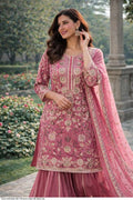ANVERI Women’s Embroidered Salwar Suit Set with Sharara & Dupatta | Festive Ethnic Wear