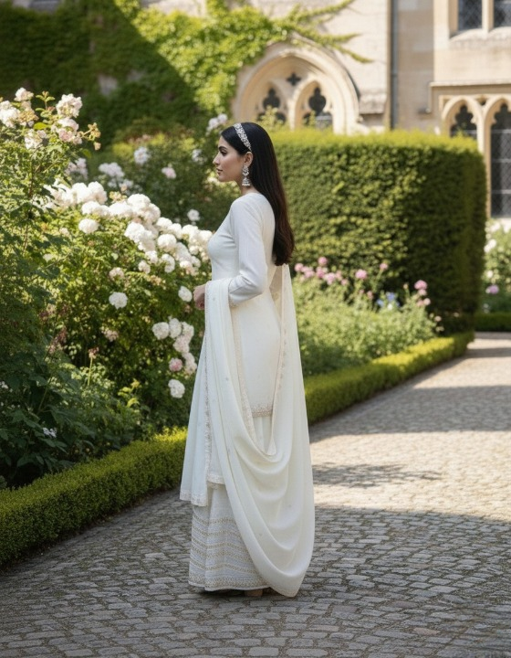 “Heritage Ivory Embroidered Suit” (traditional feel)