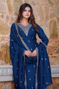 Anveri Royal Blue Embroidered Salwar Suit for Women | Festive Wear Kurta Pant Dupatta Set | Ethnic Party Wear Dress
