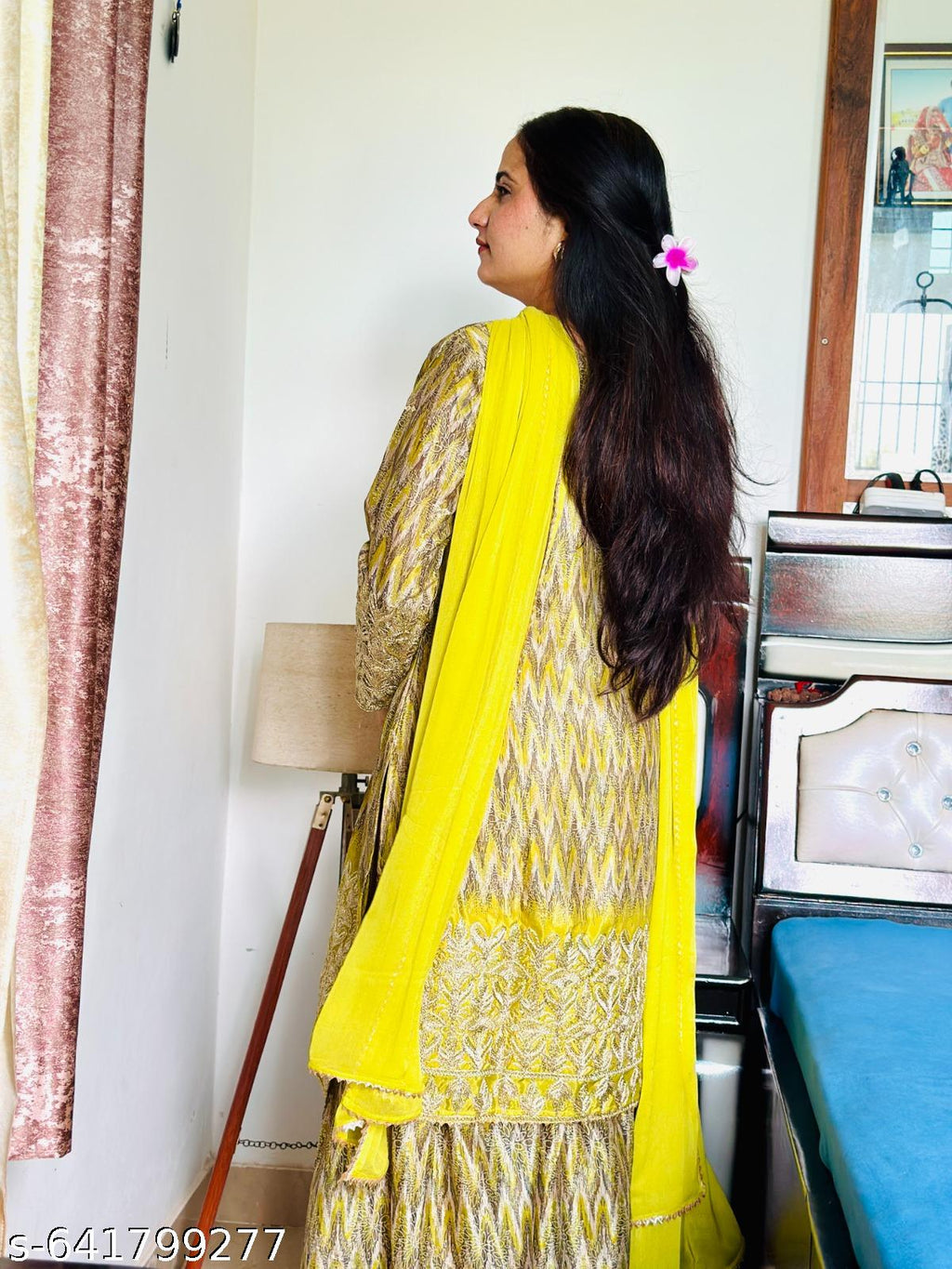 Chic Mustard Yellow Printed Kurta Set with Dupatta