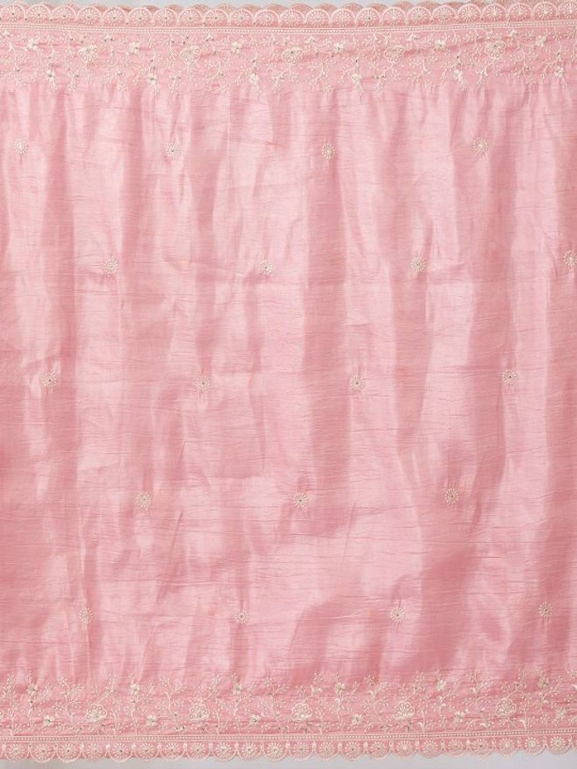Blush Pink Embroidered Kurta Sharara Set