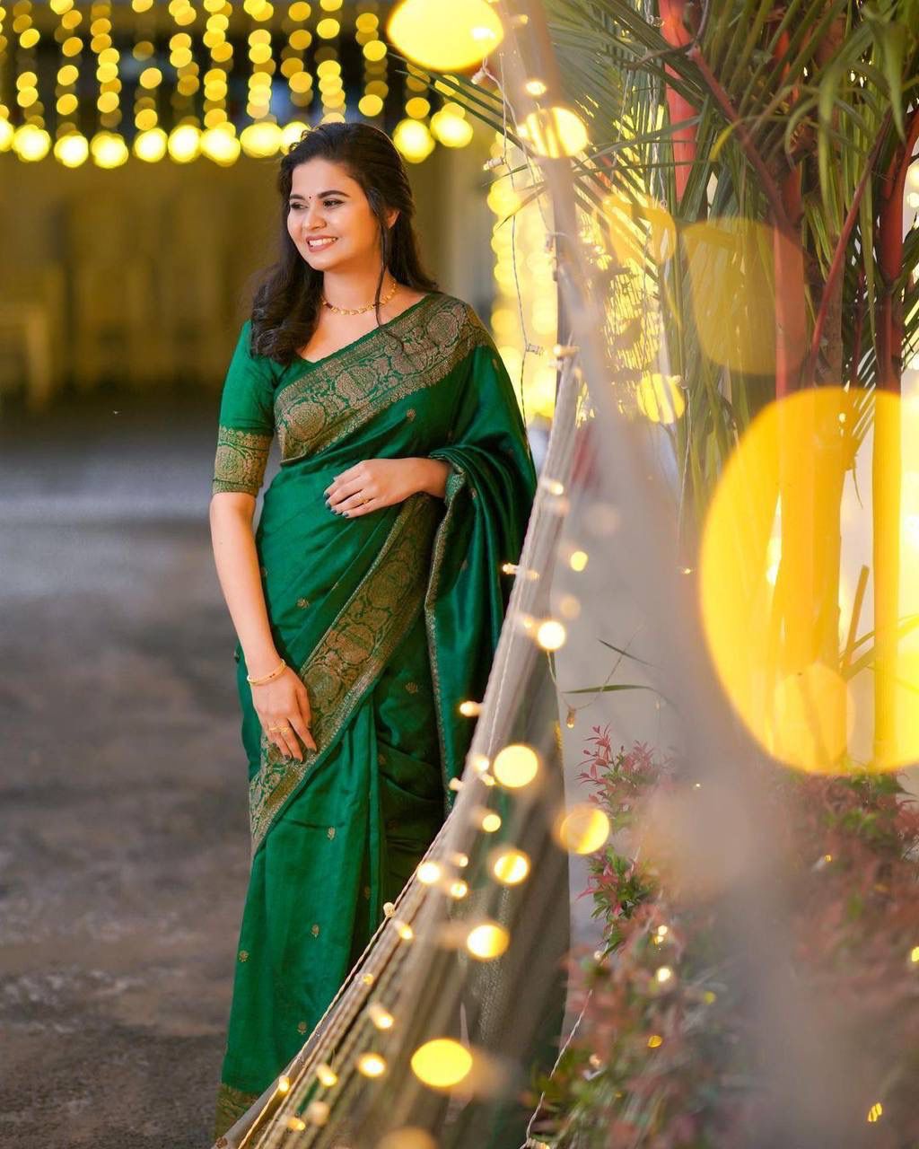 Green Rose Saree – Label Anushree